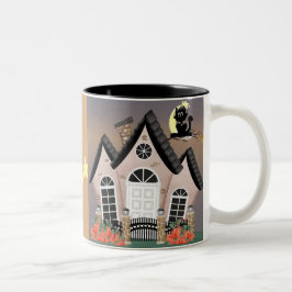 Caneca De Café Em Dois Tons Halloween da Casa Assombrada