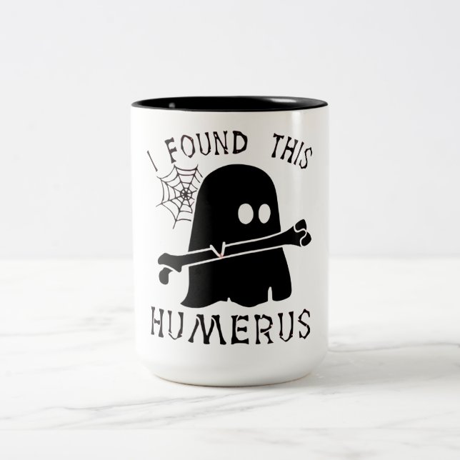 Caneca De Café Em Dois Tons Halloween Encontrei Este Humero Fantasma (Centro)