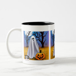 Caneca De Café Em Dois Tons Halloween Ghost