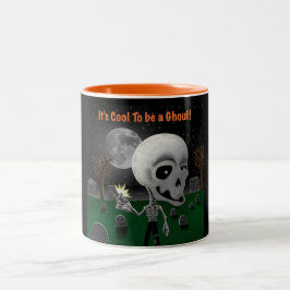 Caneca De Café Em Dois Tons Halloween Ghoul
