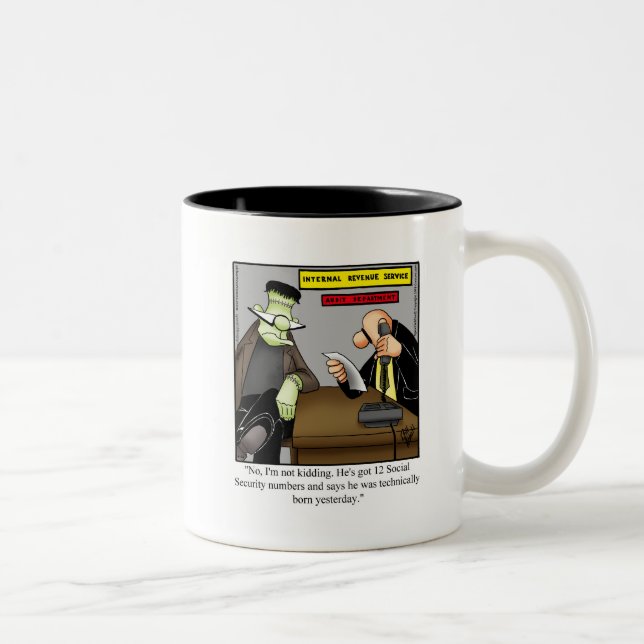 Caneca De Café Em Dois Tons Halloween Humor Coffee Mug Gift (Direita)