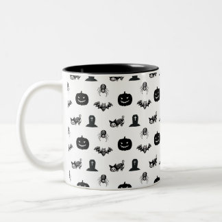 Caneca De Café Em Dois Tons Halloween mugs with a cat theme