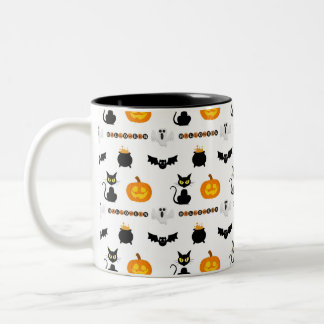 Caneca De Café Em Dois Tons Halloween mugs with a cat theme