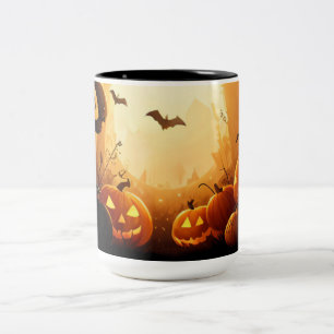 Caneca De Café Em Dois Tons Halloween/outono/Outono/Abóbora