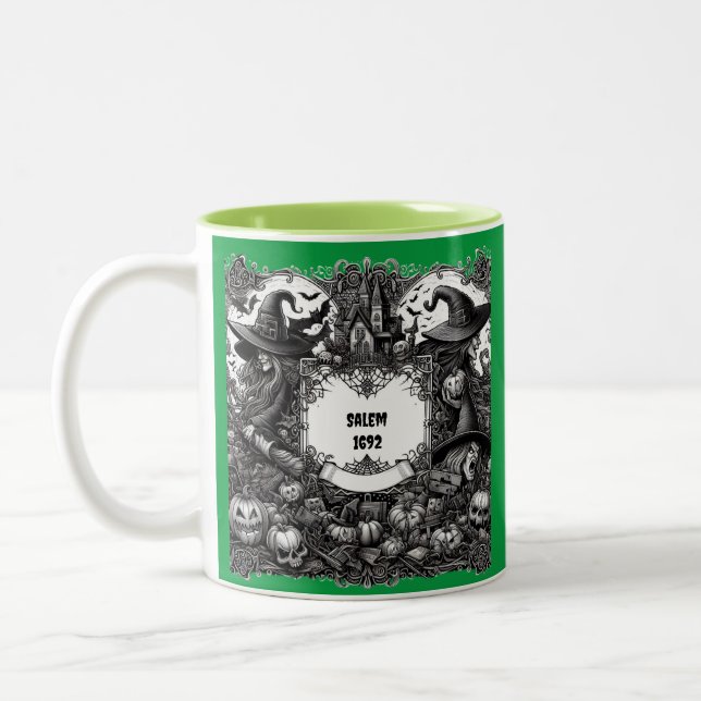 Caneca De Café Em Dois Tons Halloween Salem (Esquerda)