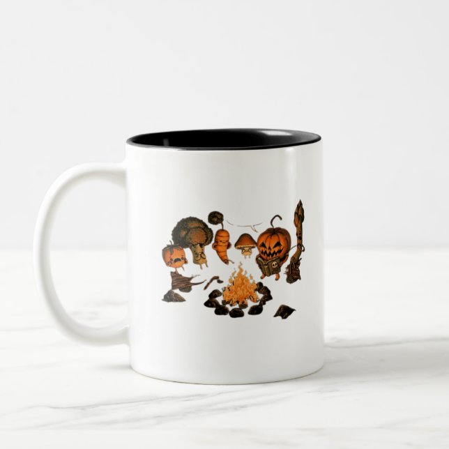 Caneca De Café Em Dois Tons Halloween Scary Design (Esquerda)