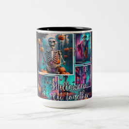 Caneca De Café Em Dois Tons Halloween se junta