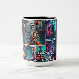 Caneca De Café Em Dois Tons Halloween se junta