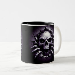 Caneca De Café Em Dois Tons Halloween Skeleton 3D Mug
