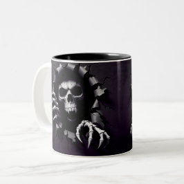Caneca De Café Em Dois Tons Halloween Skeleton 3D Mug