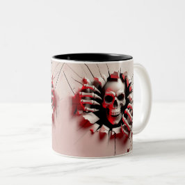 Caneca De Café Em Dois Tons Halloween Skeleton 3D Mug