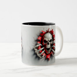 Caneca De Café Em Dois Tons Halloween Skeleton 3D Mug