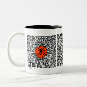 Caneca De Café Em Dois Tons Halloween Spider Web