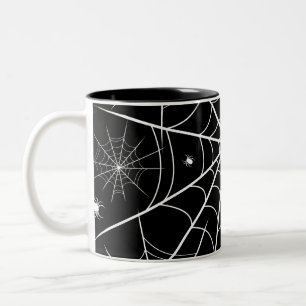Caneca De Café Em Dois Tons Halloween Spider Web