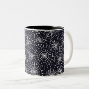 Caneca De Café Em Dois Tons Halloween Spider Webs Coffee Mug