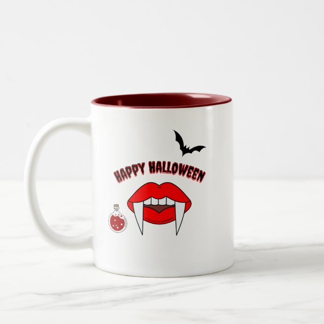 Caneca De Café Em Dois Tons Halloween Vampire Mug (Esquerda)