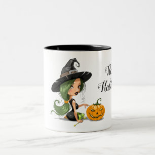 Caneca De Café Em Dois Tons Halloween Witch Mug