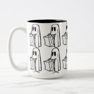 CANECA DE CAFÉ EM DOIS TONS HALOWEEN GHOST SCARY MUG