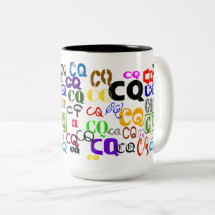 Caneca De Café Em Dois Tons Ham Radio CQ Mug