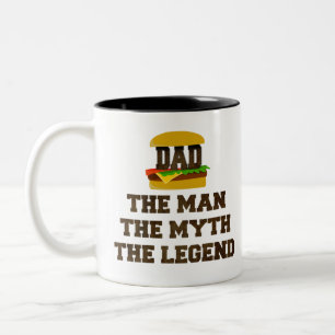 Caneca De Café Em Dois Tons Hamburger Man The Myth O Pai Da Lenda