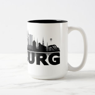 Caneca De Café Em Dois Tons Hamburgo City Skyline taça, copo/