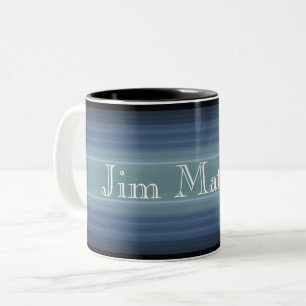 Caneca De Café Em Dois Tons HAMbyWG - Coffee Mug - Cinza Azul