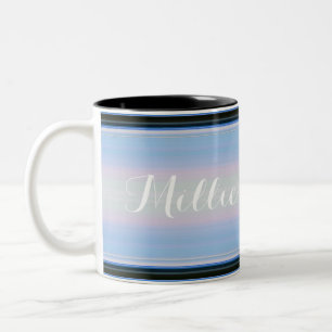 Caneca De Café Em Dois Tons HAMbyWG - Mug de Café - Gradiente Azul/Preto w Nom