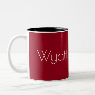 Caneca De Café Em Dois Tons HAMbyWG - Mug Personalizável - Vermelho