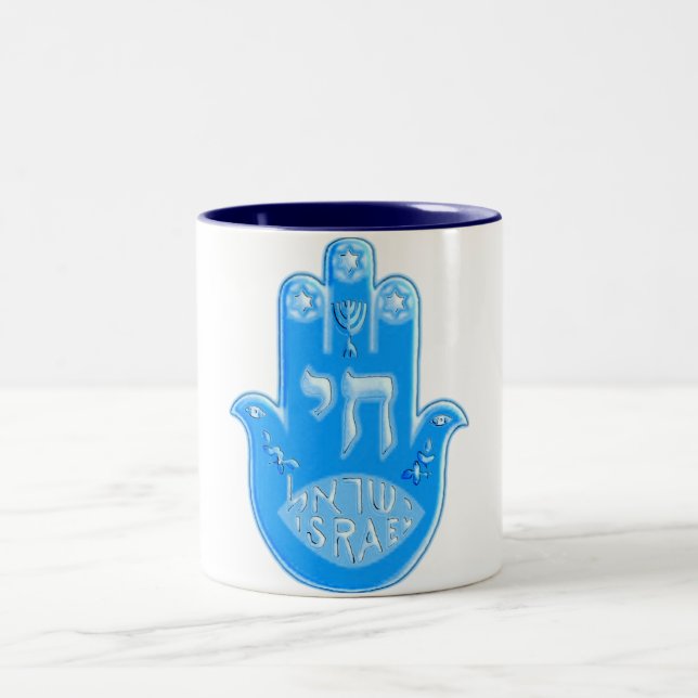 Caneca De Café Em Dois Tons Hamsa (Centro)