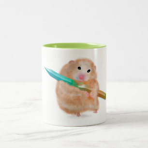 Caneca De Café Em Dois Tons Hamster bonito com lápis Crianças Mug,