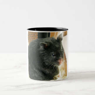 Caneca De Café Em Dois Tons Hamster preto