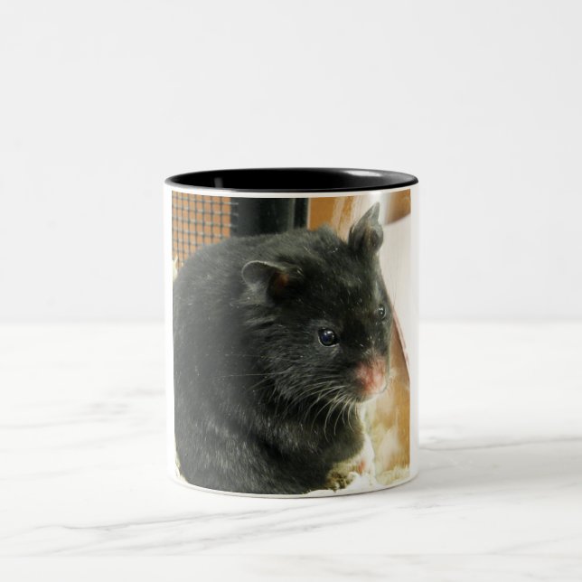 Caneca De Café Em Dois Tons Hamster preto (Centro)