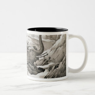 Caneca De Café Em Dois Tons Hannibal (247-c.183 BC) e suas CTOC dos elefantes