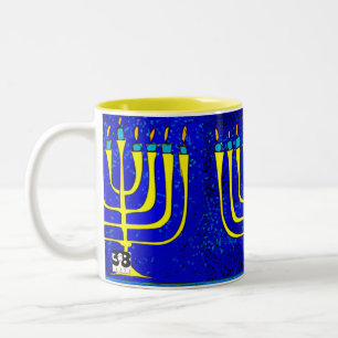 Caneca De Café Em Dois Tons Hanukkah