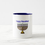 Caneca De Café Em Dois Tons Hanukkah feliz<br><div class="desc">Caneca de Hanukkah</div>