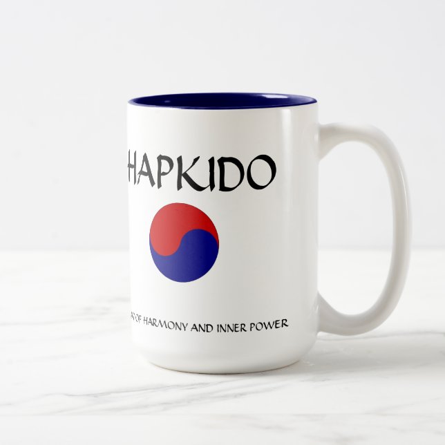 Caneca De Café Em Dois Tons Hapkido taça (Direita)