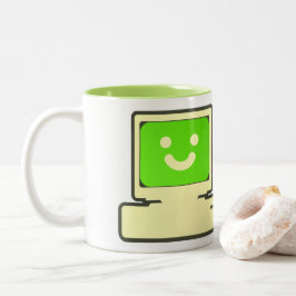 Caneca De Café Em Dois Tons happy computer mug