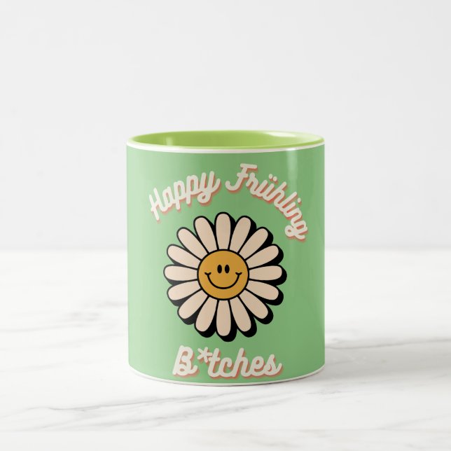 Caneca De Café Em Dois Tons Happy Frühling (Centro)
