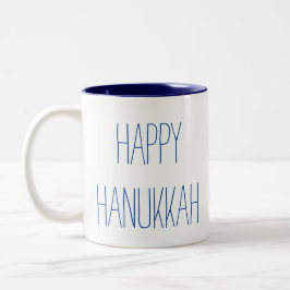 Caneca De Café Em Dois Tons Happy Hanukkah