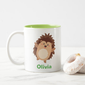 Caneca De Café Em Dois Tons Happy Hedge Hog Trabalho Personalizado Mug