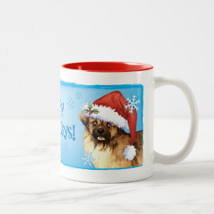 Caneca De Café Em Dois Tons Happy Howlidays Tibetano Spaniel