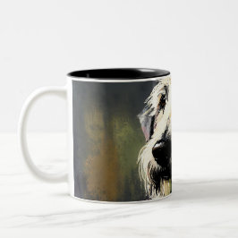 Caneca De Café Em Dois Tons Happy Irish Wolfhound