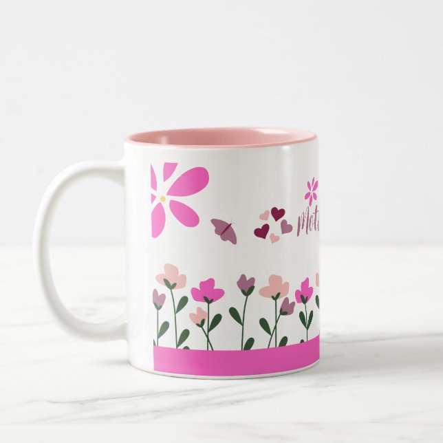Caneca De Café Em Dois Tons Happy Mother day multi Colour Design (Esquerda)