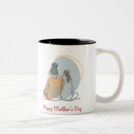Caneca De Café Em Dois Tons Happy Mother's Day