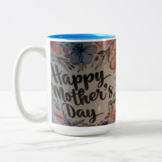 Caneca De Café Em Dois Tons Happy Mothers day mug