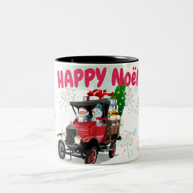 Caneca De Café Em Dois Tons HAPPY Noël (Centro)