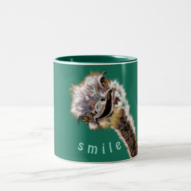 Caneca De Café Em Dois Tons Happy Ostrich - (Centro)