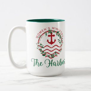 Caneca De Café Em Dois Tons Harbor Wreath Mug