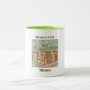 Caneca De Café Em Dois Tons Harmonia Arquitetônica no Paseo de la Reforma