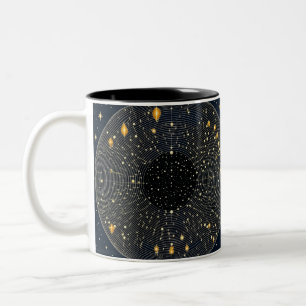 Caneca De Café Em Dois Tons Harmonia Celestial